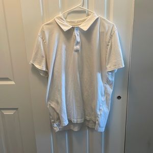 White soft wash lucky brand polo. Large
